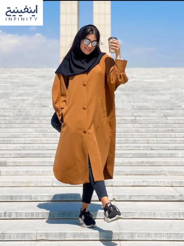 استایل دانشجویی با مانتو بلند