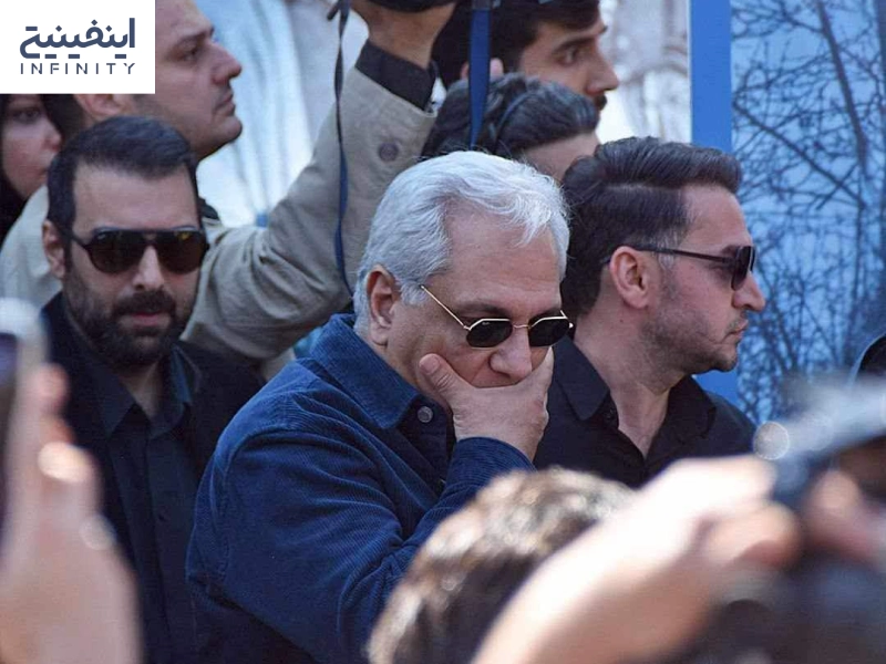مهران مدیری در مراسم داریوش مهرجویی