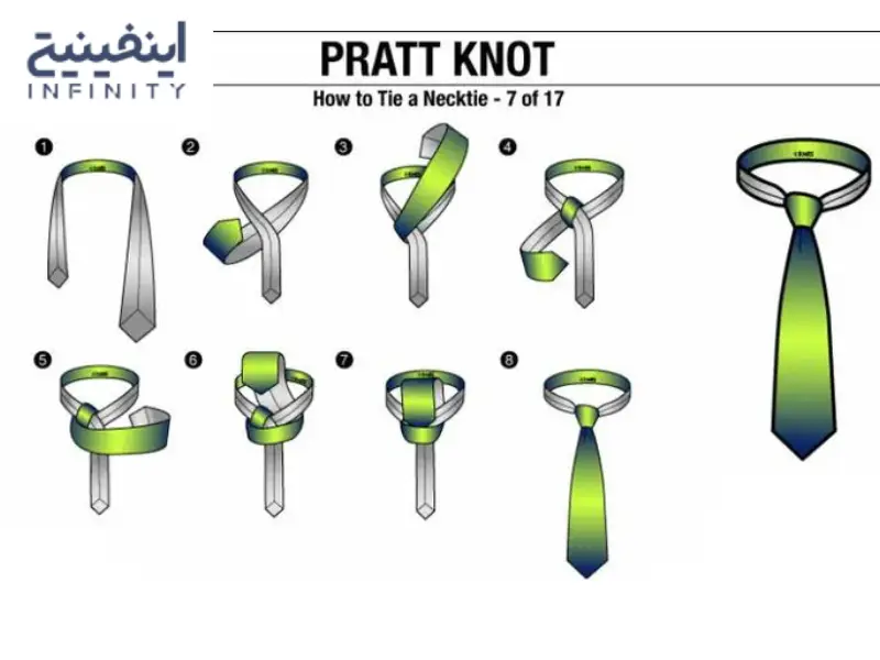 4. گره پرات (Pratt Knot) برای بستن کراوات