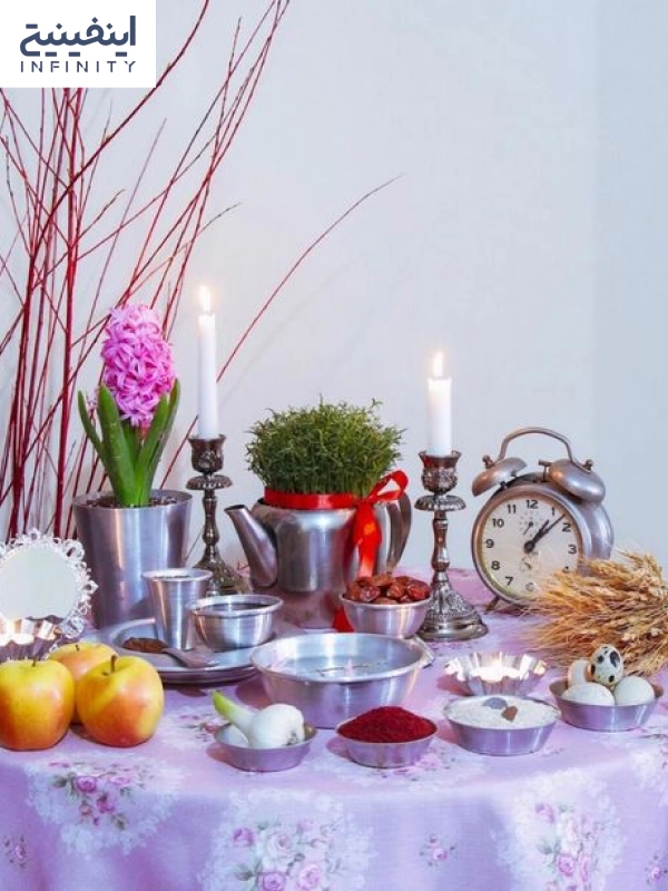 سفره هفت سین با رنگ شاد