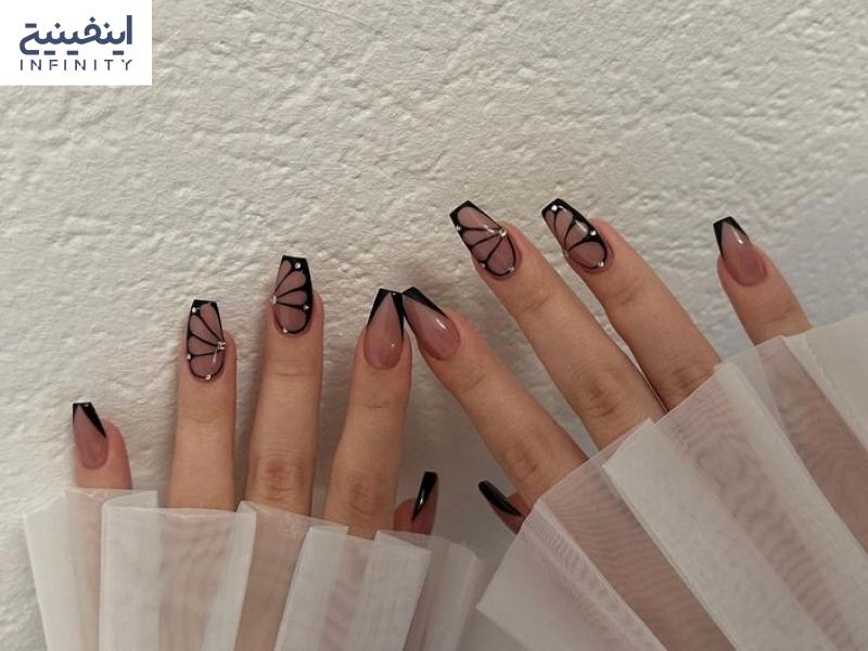 جدیدترین طرح ناخن مشکی ساده و شیک