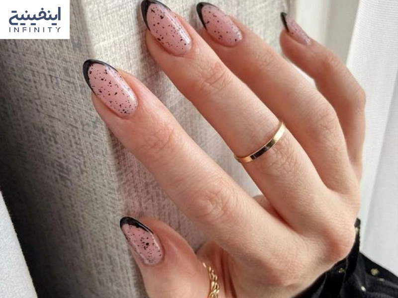 طرح ناخن مشکی زیبا