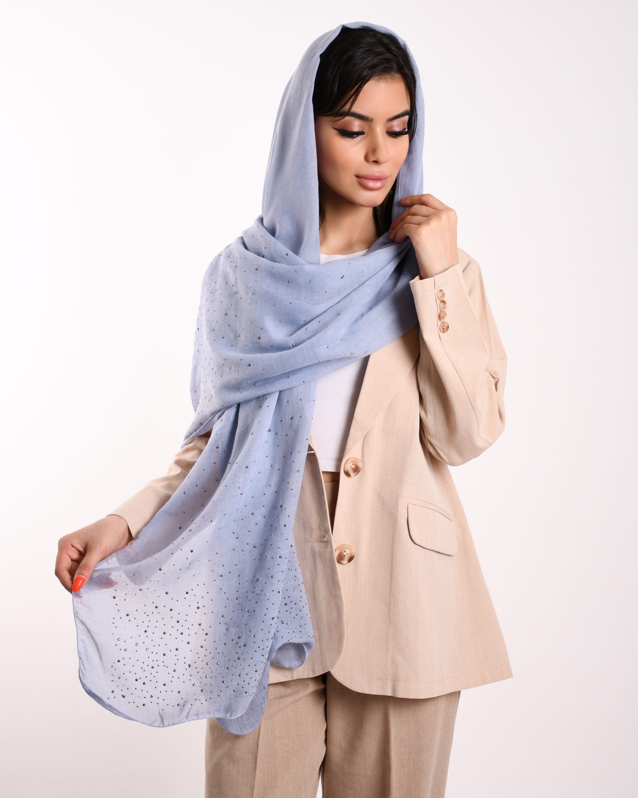 شال لینن نگینی S00261