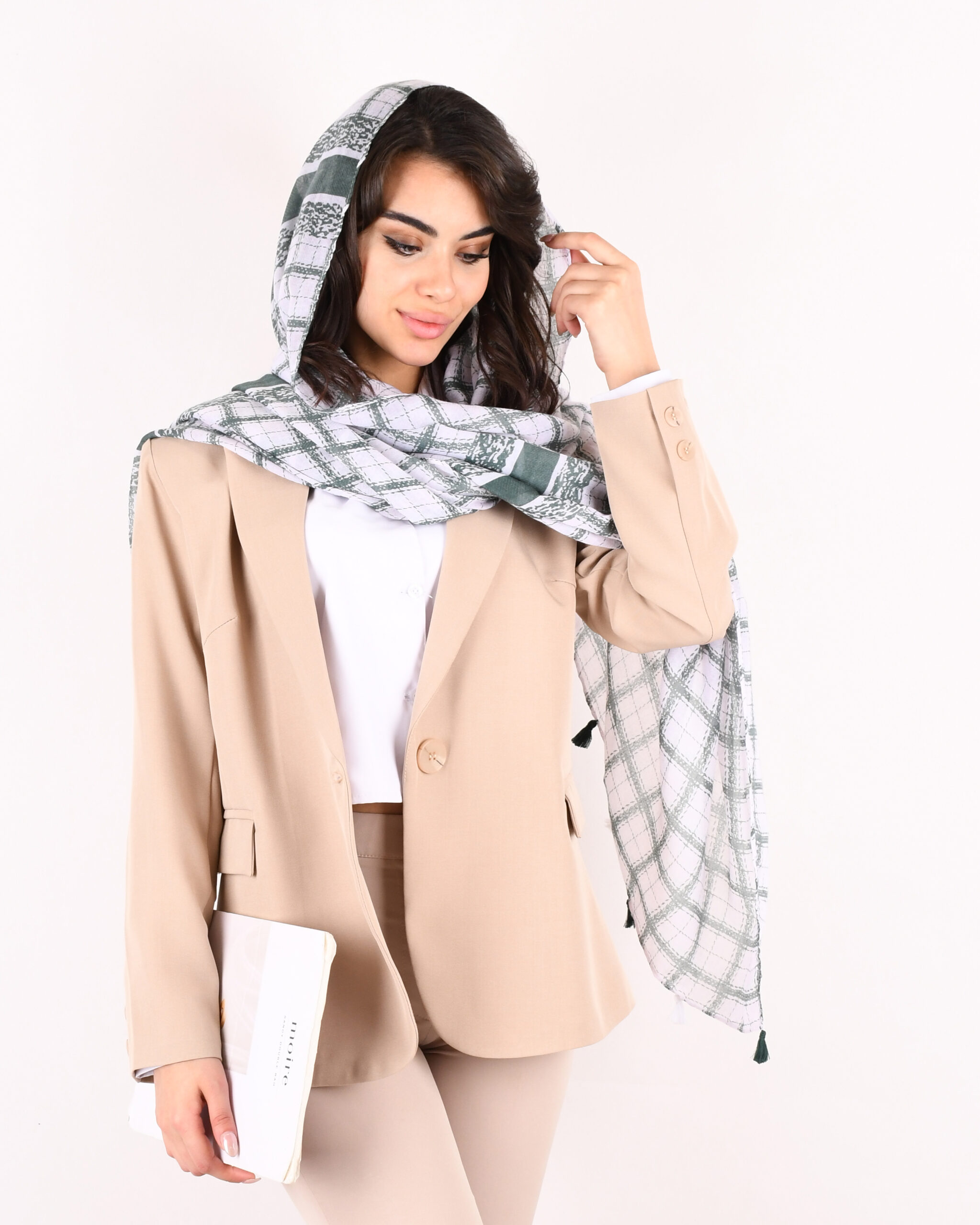شال چهارخونه S00899